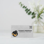 Krullingsgewicht | Geschiktheid Logo | QR-code Visitekaartje (Staand voorkant)