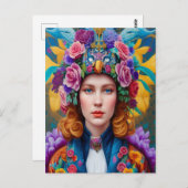 Krulprinses Briefkaart (Voorkant / Achterkant)