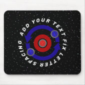 Krulstoon die als de baan van de aarde draait muismat (Voorkant)