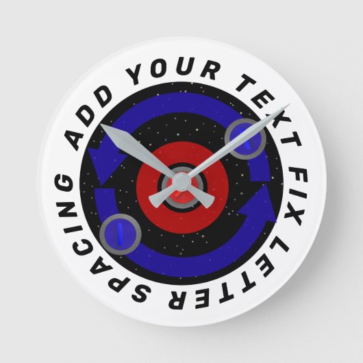 Krulstoon die als de baan van de aarde draait ronde klok (Voorkant)