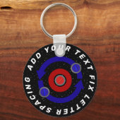 Krulstoon die als de baan van de aarde draait sleutelhanger (Voorkant)