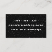 Krulstoon die als de baan van de aarde draait visitekaartje (Achterkant)