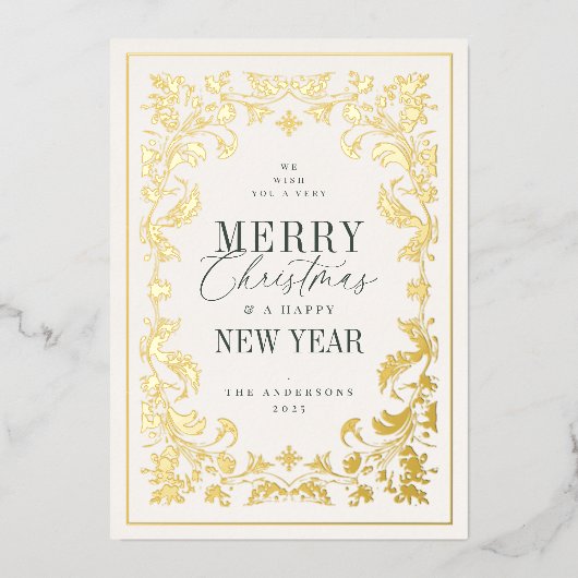 Krulwerk Lijst Folie Feestdagenkaart (Voorkant)