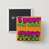 Krump Clown Vierkante Button 5,1 Cm (Voorkant /achterkant)