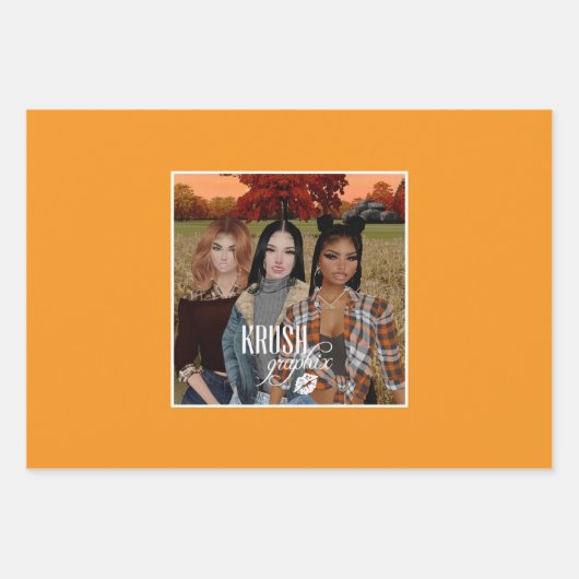 Krush Graphix by Ahsek Novel Gift Wrap 100 Inpakpapier Vel (Voorkant)