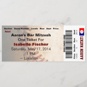 KRW Aangepaste Baseball Bar Mitzvah Uitnodiging
