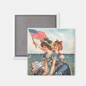 KRW Alle Amerikaanse meisjes magneet (Voorkant / Achterkant)