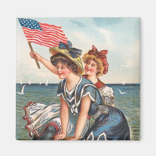 KRW Alle Amerikaanse meisjes magneet (Voorkant)