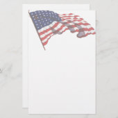 KRW American Flag Stationery Briefpapier (Voorkant / Achterkant)