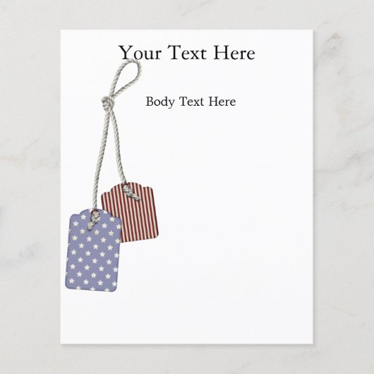 KRW Americana Labels Small Flyer Sjabloon (Voorkant)