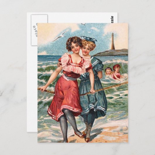 KRW Beach Illustration Briefkaart (Voorkant / Achterkant)