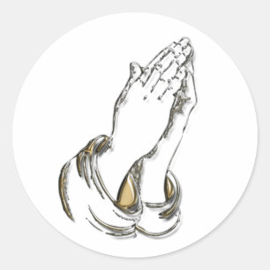 KRW biddende handen 3 inch Stickers