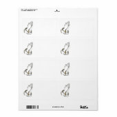 KRW biddende handen blanco verzendlabels Etiket (Full Sheet)