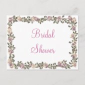 KRW Bloemen Grens Custom Bruids Douche Uitnodiging (Voorkant)