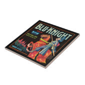KRW blu-Knight-etiket voor fruitkratten Tegeltje (Zijkant)