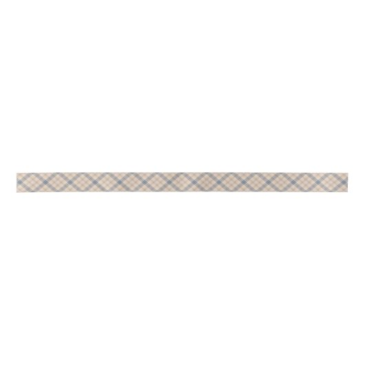 KRW Blue en Tan Pset Ribbon Lint (Voorkant)