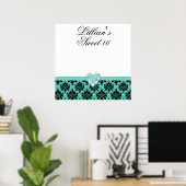 KRW Blue Jewel Heart Sweet 16 Autograph Poster (Bureau à domicile)