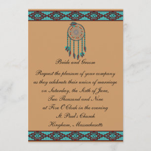 KRW Border Drocatcher Custom Wedding Invitation Kaart