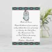 KRW Border Drocatcher Custom Wedding Invitation Kaart (Staand voorkant)