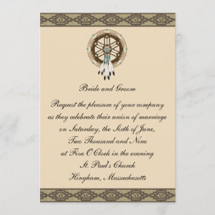KRW Border Drocatcher Custom Wedding Invitation Kaart