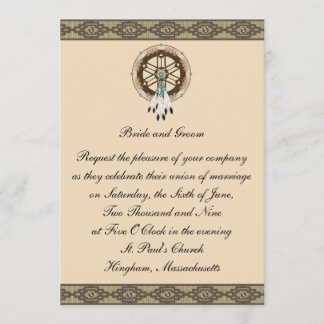 KRW Border Drocatcher Custom Wedding Invitation Kaart