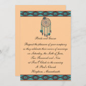 KRW Border Drocatcher Custom Wedding Invitation Kaart (Voorkant / Achterkant)