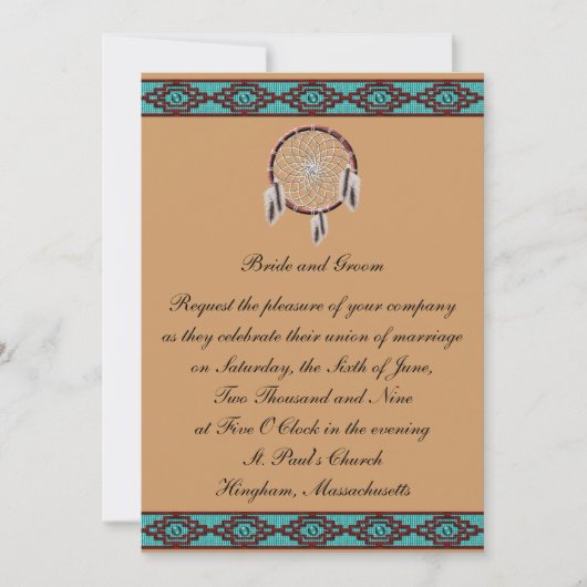 KRW Border Drocatcher Wedding Invitation Kaart (Voorkant)