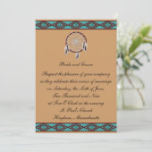 KRW Border Drocatcher Wedding Invitation Kaart (Staand voorkant)