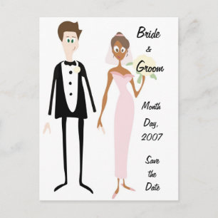 KRW Bride & Groom Save the Date Custom Briefkaart