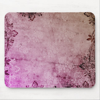 KRW Burgundy Waterverf Floral Grunge Muismat