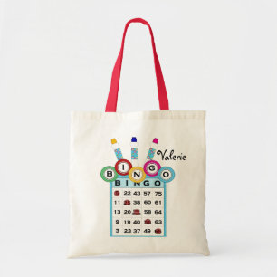 KRW Canvas tas aangepaste tekst kleurrijke bingo