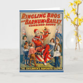 KRW  Circus Clown Kaart (Gele Bloem)