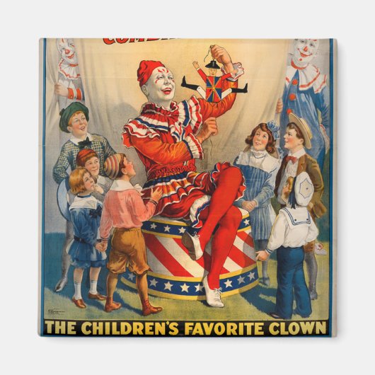 KRW Circus clown Magnet Vintage (Devant)