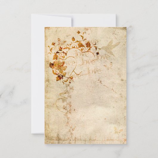 KRW Corinthians Amour est : Mariage RSVP Ecru (Dos)