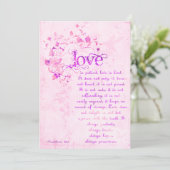 KRW Corinthians L'amour est : rose Faire-part de m (Debout devant)