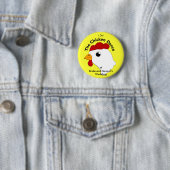 KRW Custom Funny Chicken Dance Wedding Ronde Button 5,7 Cm (In situ)