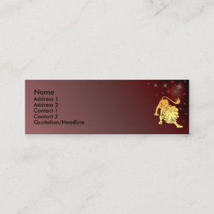 KRW Custom Leo Zodiac Sign Profile Card Mini Visitekaartje