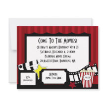 KRW Custom Movie Anniversaire Fête Invitations