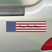 KRW Custom Text American Flag Bumpersticker (Op auto)
