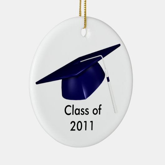 KRW Custom Text Blue Graduing Cap Ornament (Rechts)