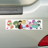 KRW Cute Alice in Wonderland Group Bumpersticker (Op auto)