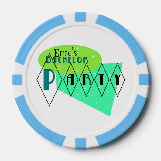 KRW Design Retro Fun Bachelor Party Poker Chips (Voorkant)