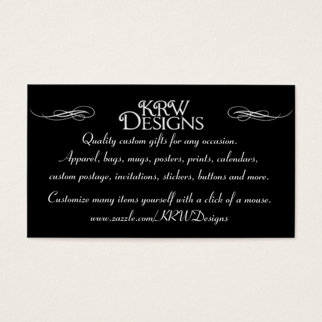 KRW Designs Carte de visite (Devant)