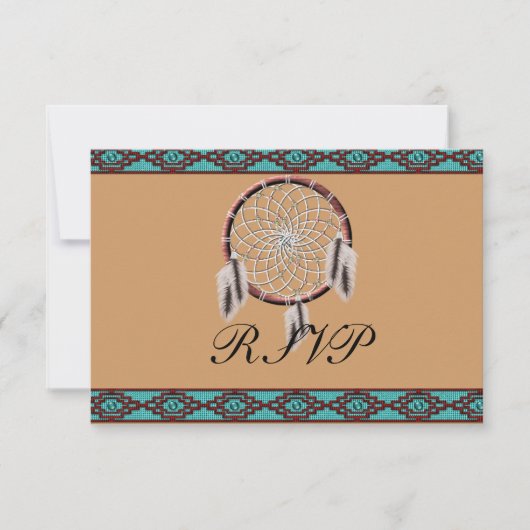 KRW Dreamcatcher Mariage amérindien RSVP (Devant)