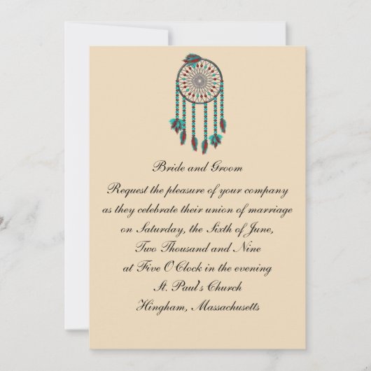 KRW Drocatcher Custom Wedding Invitation Kaart (Voorkant)