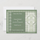 KRW Elegant Celtic Cross Irish Save the Date (Voorkant)