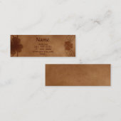 KRW Elegant Celtic Shamrock Parchment Custom Mini Visitekaartje (Voorkant / Achterkant)