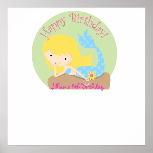 KRW Fun Lil Mermaid Birthday Autograaf Poster (Voorkant)