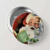 KRW Fun  Santa Claus Ronde Button 7,6 Cm (Voorkant /achterkant)
