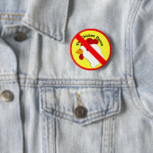 KRW Funny No Chicken Dance Wedding Ronde Button 5,7 Cm (In situ)